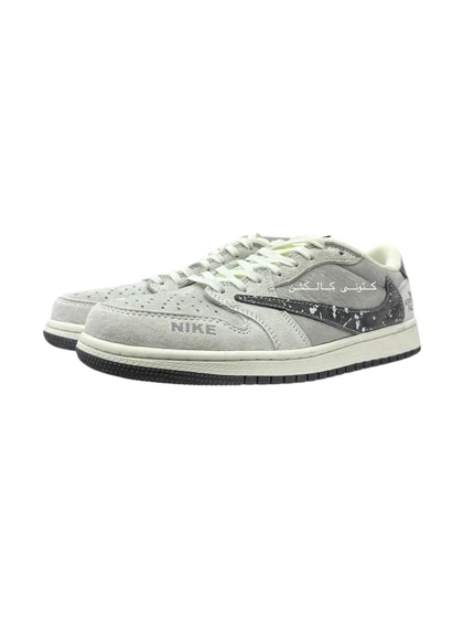 کتانی ویتنامی نایک ایر جردن وان لو تراویس اسکات نورث فیس طوسی Nike Air Jordan 1 Low Travis Scott x North face