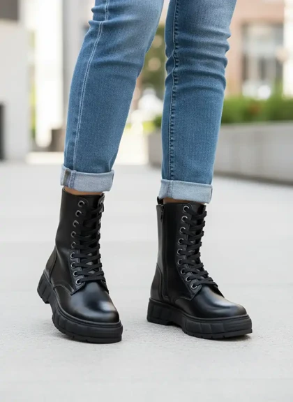نیم بوت زنانه رزمری مدل Rosse merry Flat Ankle Boots SH5903