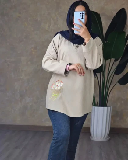 تونیک مانتویی دسته گل