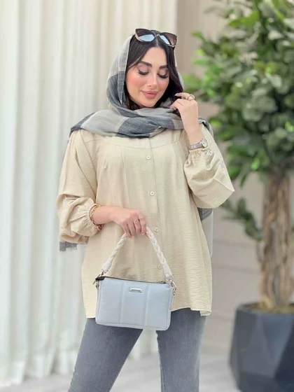 شومیز پیله دار آستین کش