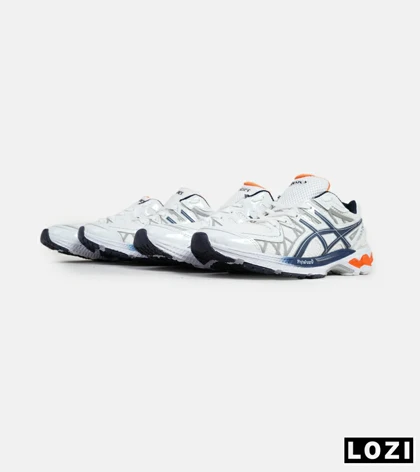 کفش کتانی سفید سرمه ای نارنجی ASICS KAYANO 20