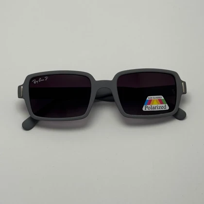 عینک آفتابی پلاریزه ریبن مستطیلی طوسی کد rayban RB 2201