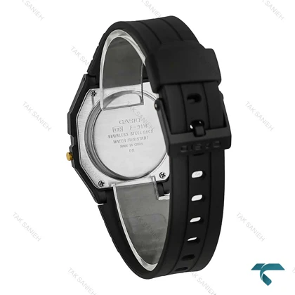 ساعت کاسیو F-91W نوستالژی مشکی طلایی Casio-7651-U