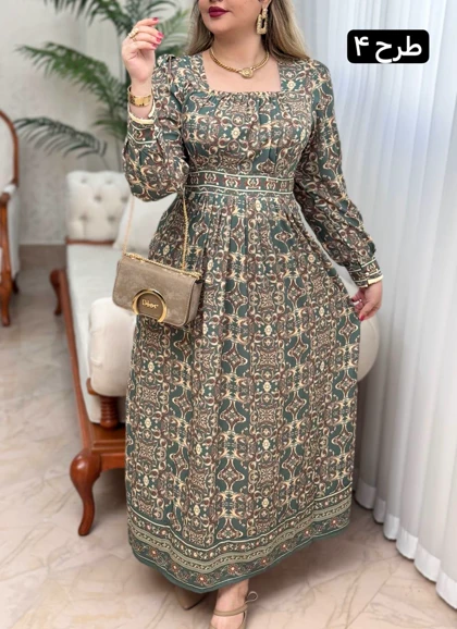 پیراهن یقه خشتی 2441