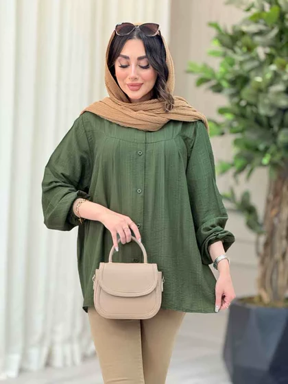 شومیز پیله دار آستین کش
