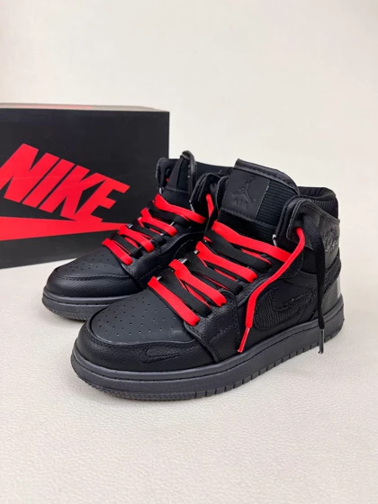 کتانی ساق‌دار زنانه نایکی جردن وان نیو بلک 1 NIKE AIR JORDAN کد 912 دختر طهرونی