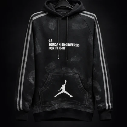 هودی مشکی لانگ جردن 23 ایر سایز XL