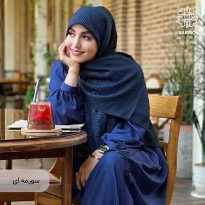 روسری نخ پلیسه اکلیل