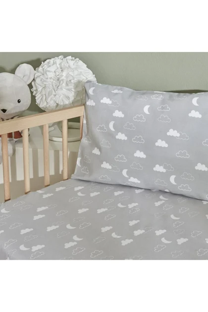 سرویس ملحفه یک نفره Karaca Home مدل Cloudy پنبه - آبی