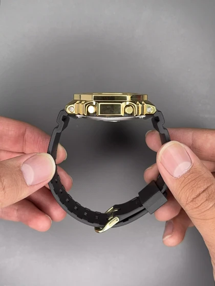 ساعت مچی کاسیو جی-شاک بند مشکی قاب طلایی Casio G-Shock 2100G - 1A9ER