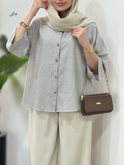 تونیک لینن نگین دوزی یگانه