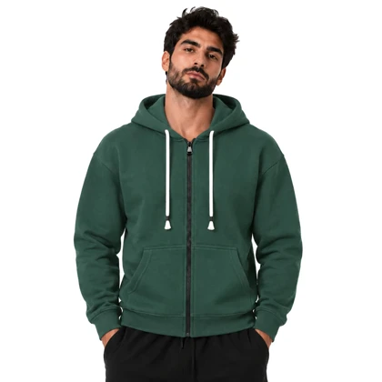 سویشرت اسپرت بیسیک مدل ZRA-5F0659 سبز تیره