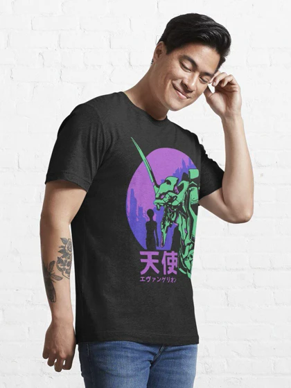 تیشرت طرح نئون جنسیس | Evangelion Retro Vintage Essential T-Shirt کد 220897