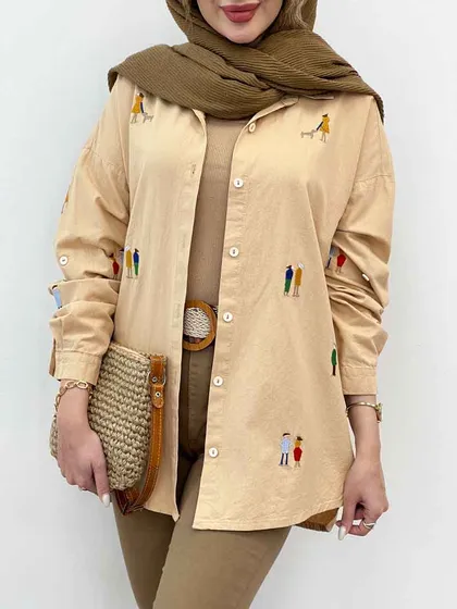 مانتو گلدوزی کارولین