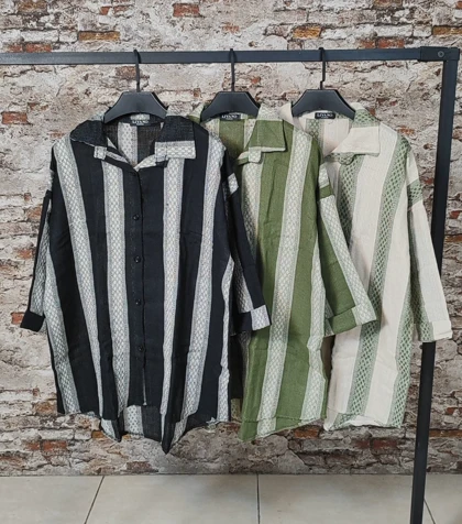 شومیز کنفی آستین پاکتی مدل گلبهار کد 50264