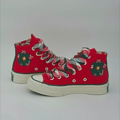 کفش کانورس مدل چاک 70 کریسمس/ converse red X-Mas Gingerbread