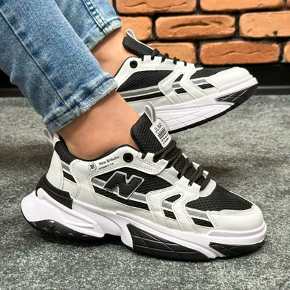 کتانی اسپرت مردانه مدل نیوبالانس NEW BALANCEرنگ سفید مشکی
