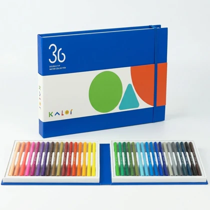ماژیک آبرنگی دو سر کالور KALOR مدل WP2207-01 بسته 36 رنگ