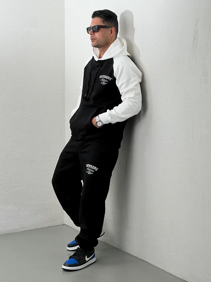 ست مردانه هودی و جاگر گلدوزی