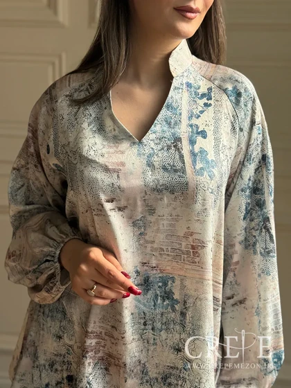 شومیز ساتن یقه هفت داگلاس