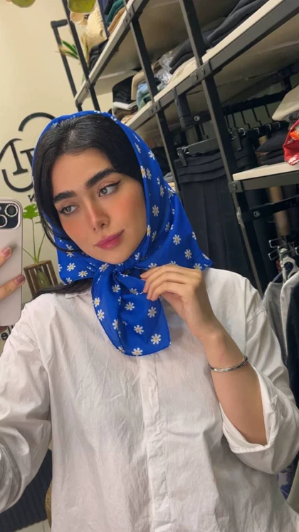 مینی اسکارف نخی بابونه 4285