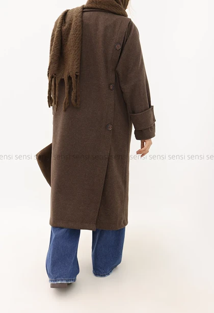 پالتو فوتر پشت دکمه آستر دار کد1005030