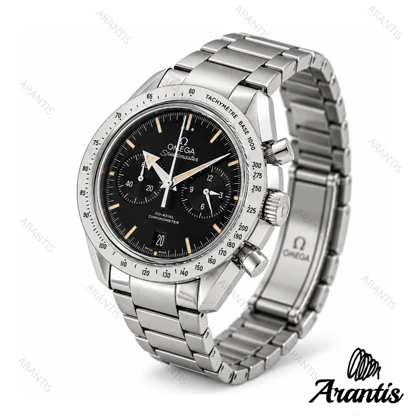 ساعت امگا اسپیدمستر مردانه استیل صفحه مشکی m-10806
