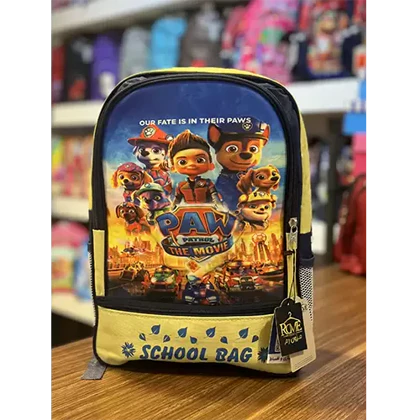 کوله پشتی مدرسه طرح دار جلو زیپ