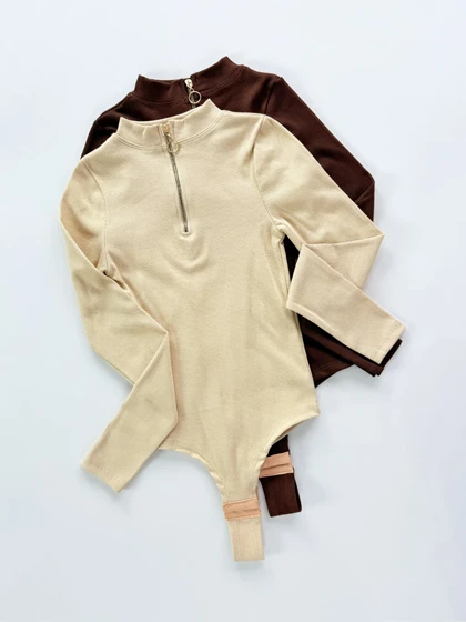 بادی کبریتی یقه سه سانتی نیم زیپ