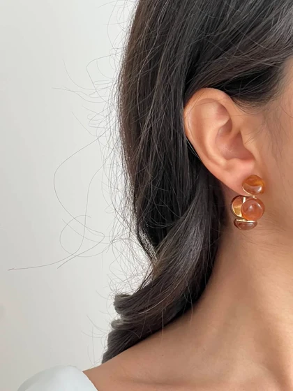 گوشواره وارداتی دایره رزینی