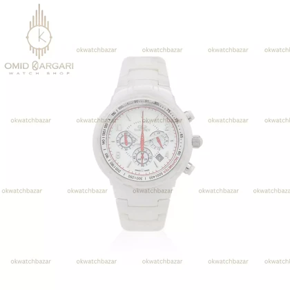 ساعت مچی الگانس کورنوگراف فول سرامیکی سفید Elegance
