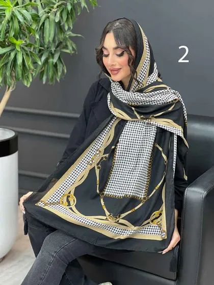 شال نخی طرح دار
