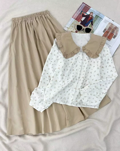 ست شومیز و دامن مدل2 کد 5425