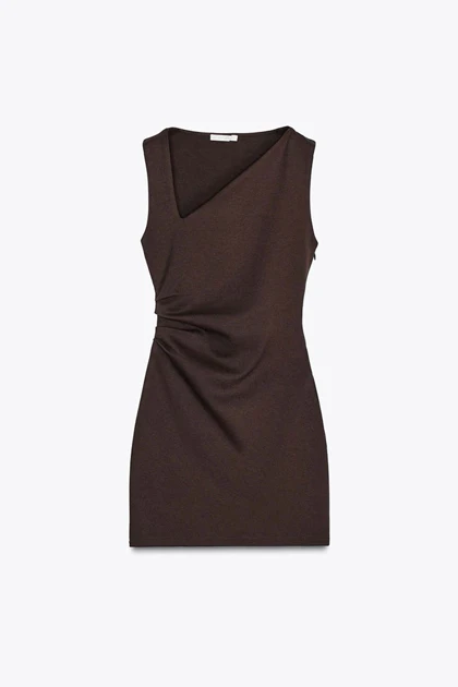 پیراهن میدی یقه کج Zara328