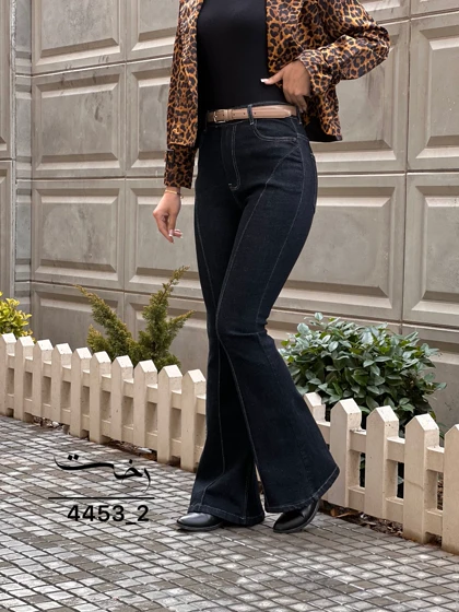 شلوار بوتکات جین آبی لیور