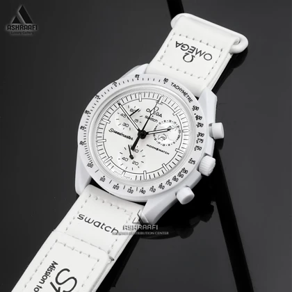 ساعت امگا سواچ سفید Omega x Swatch Speedmaster M00-M2