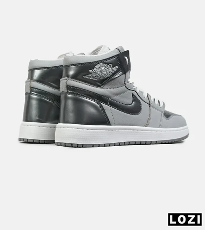 کفش کتانی مردانه و زنانه ساق‌دار طوسی NIKE jordan 1 مدل 8356