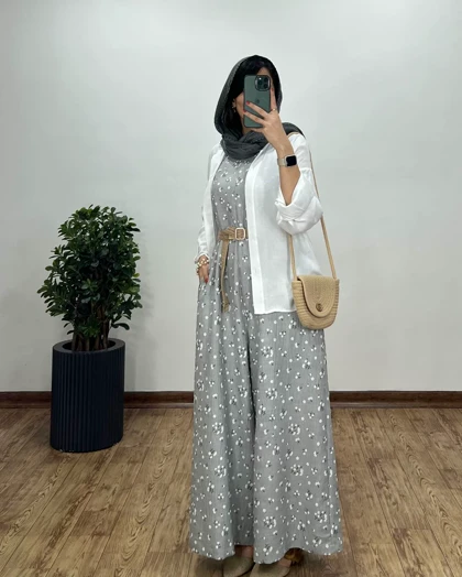 سرهمی شکوفه همراه با کمربند 9 کد 2502