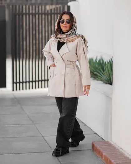 مدل بارانی 4دگمه بغل سگک کد 749