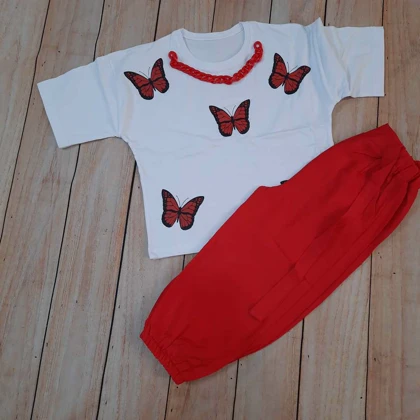 کراپ شلوارک طرح پروانه شیک و ارزان