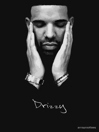 تیشرت دریک | Drke Drizzy Rapper Black and White کد 240023