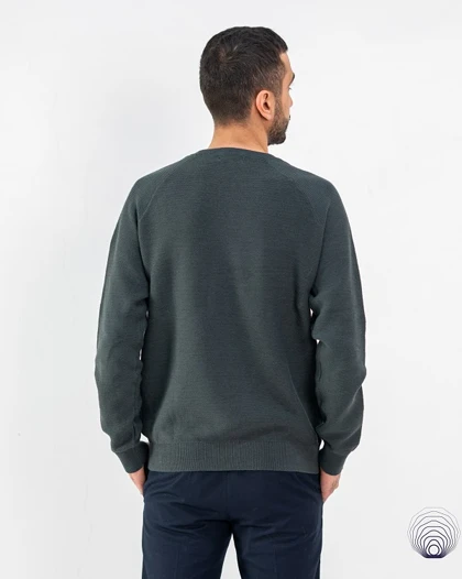 پلیور بافت سبز تیره یونیسکس Jack & | پلیور بافت سبز تیره یونیسکس Jack & Jones کد 17756