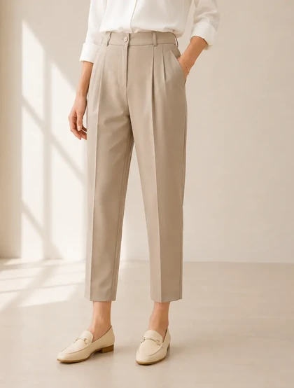 شلوار پارچه ای راسته چاک‌دار