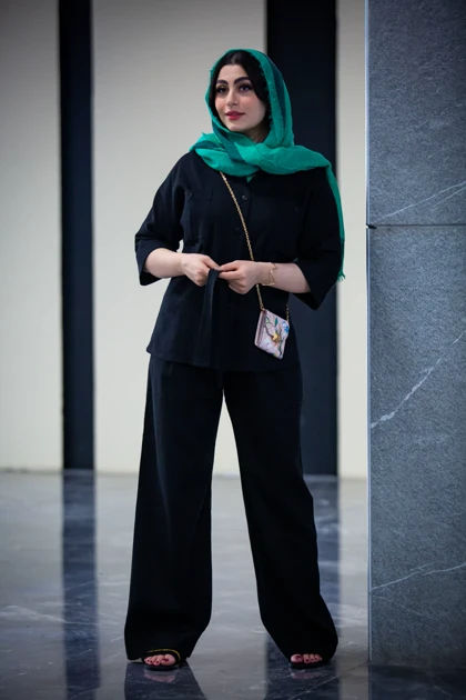 مانتو شلوار رایون دو جیب