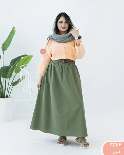 مانتو رنگی تک جیب 2346