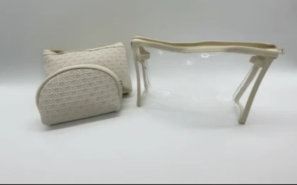 کیف لوازم آرایش و اکسسوری سه تایی در چهار رنگ