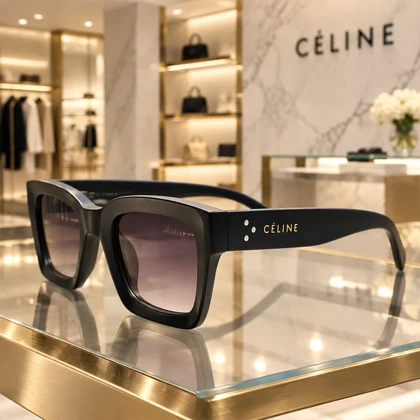 عینک آفتابی زنانه سلین (Céline) فریم مربعی مشکی