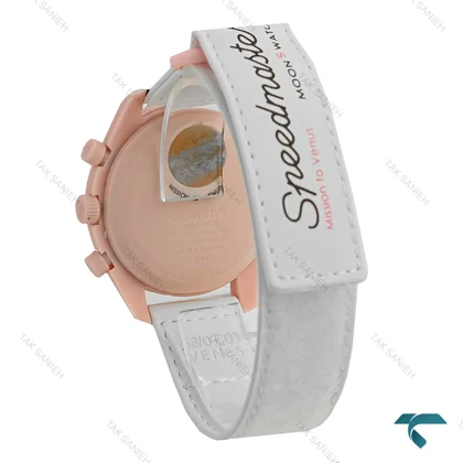 ساعت امگا سواچ زنانه ماموریت به ونوس سفید صورتی Omega-7898-U