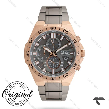 ساعت کرست مردانه 6269-5 صفحه طوسی Crest-10884-G