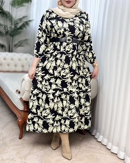 پیراهن نخی گلبرگ 3180